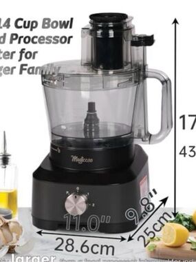7-Function Kitchen Food Processor Attachment Set - Orange/White